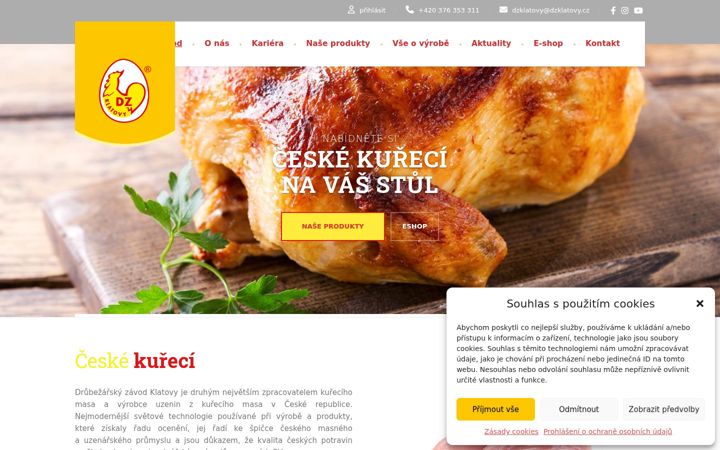 Snímek obrazovky dzklatovy.cz
