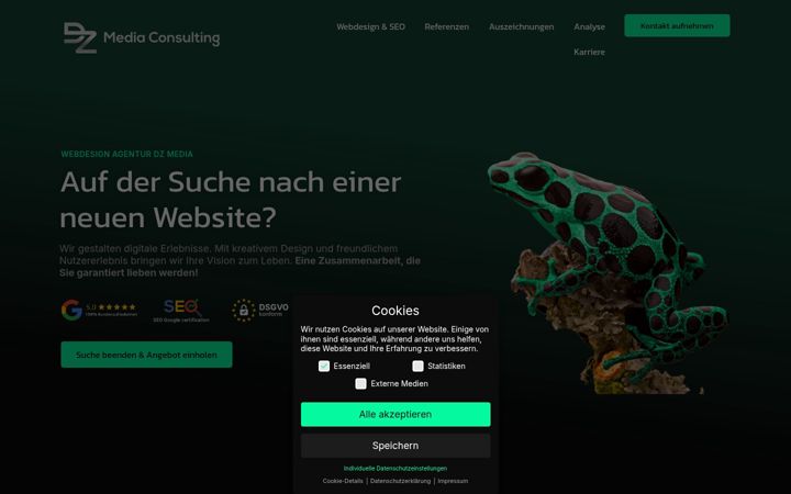 Screenshot of dzmediaconsulting.de