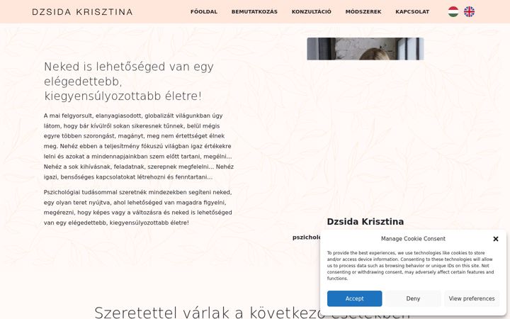 Skjermbilde av dzsidakrisztina.hu