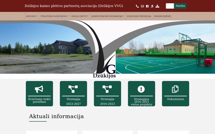 Snímek obrazovky dzukijosvvg.lt