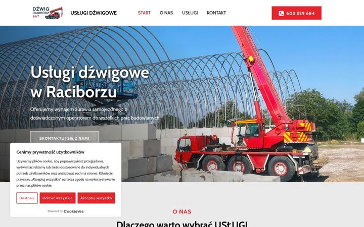 Captura de ecrã de dzwig-raciborz.pl