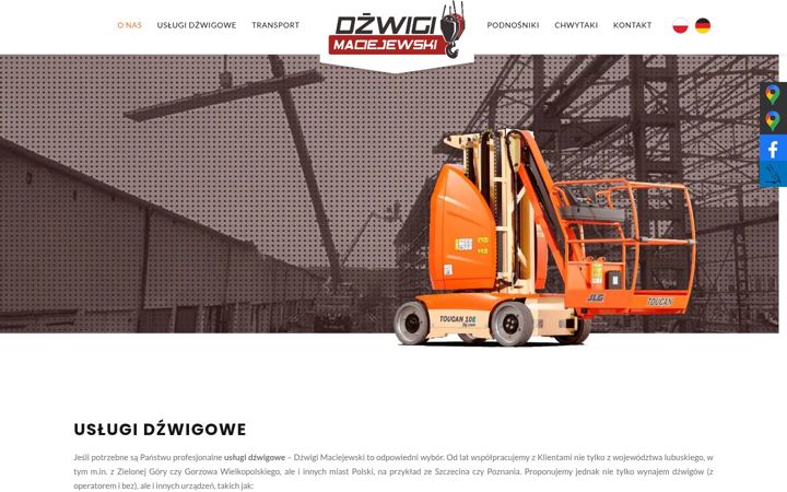 Captura de ecrã de dzwigi-maciejewski.pl