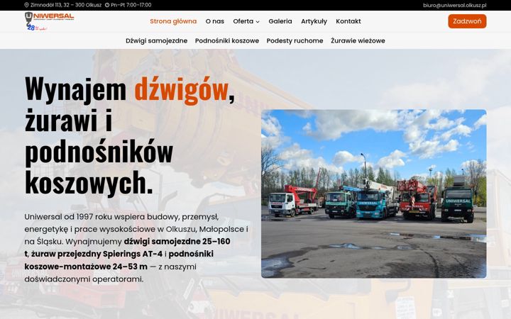 Captura de ecrã de dzwigi-uniwersal.pl