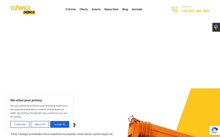 Captura de ecrã de dzwigidebica.pl