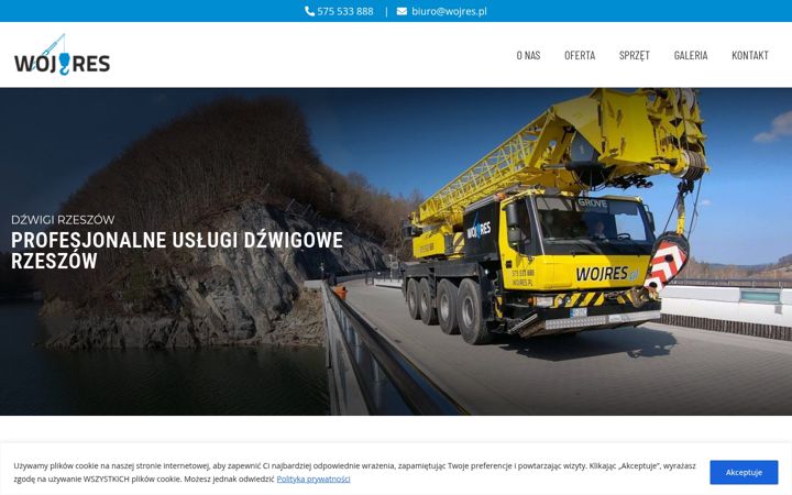 Captura de ecrã de dzwigirzeszow.pl