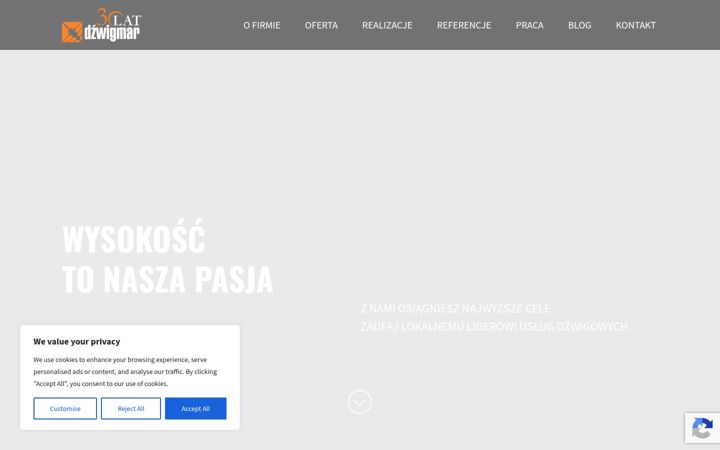 Captura de ecrã de dzwigmar.pl