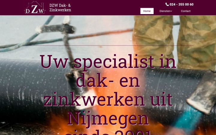 Screenshot di dzwvof.nl