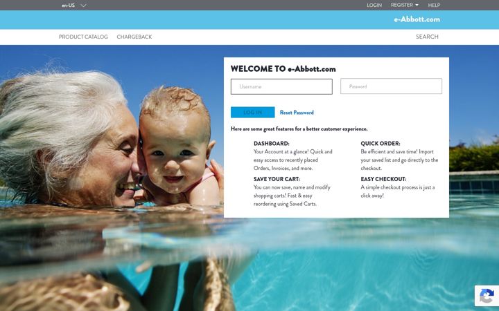 Screenshot of e-abbott.com