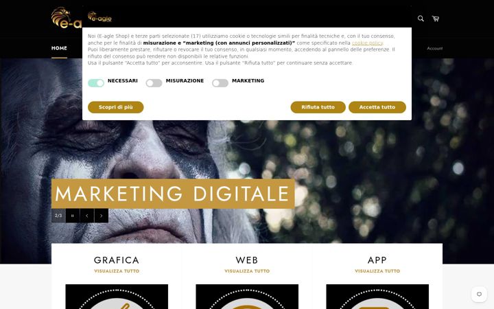 Screenshot van e-agleshop.it