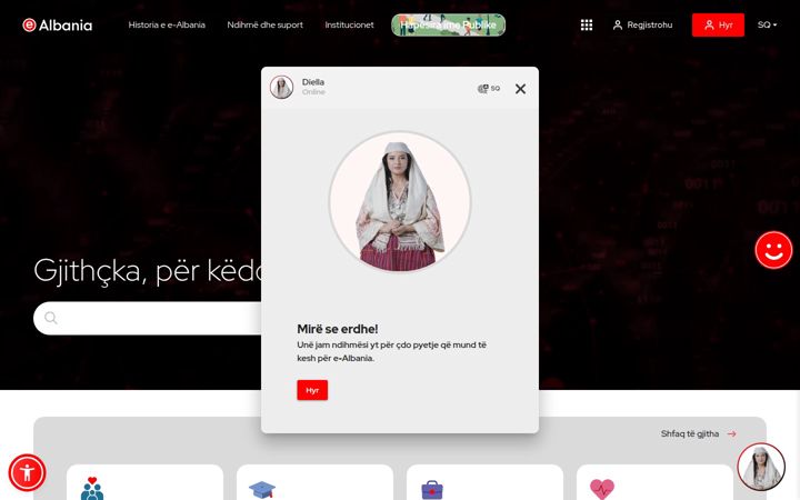 Screenshot of e-albania.al