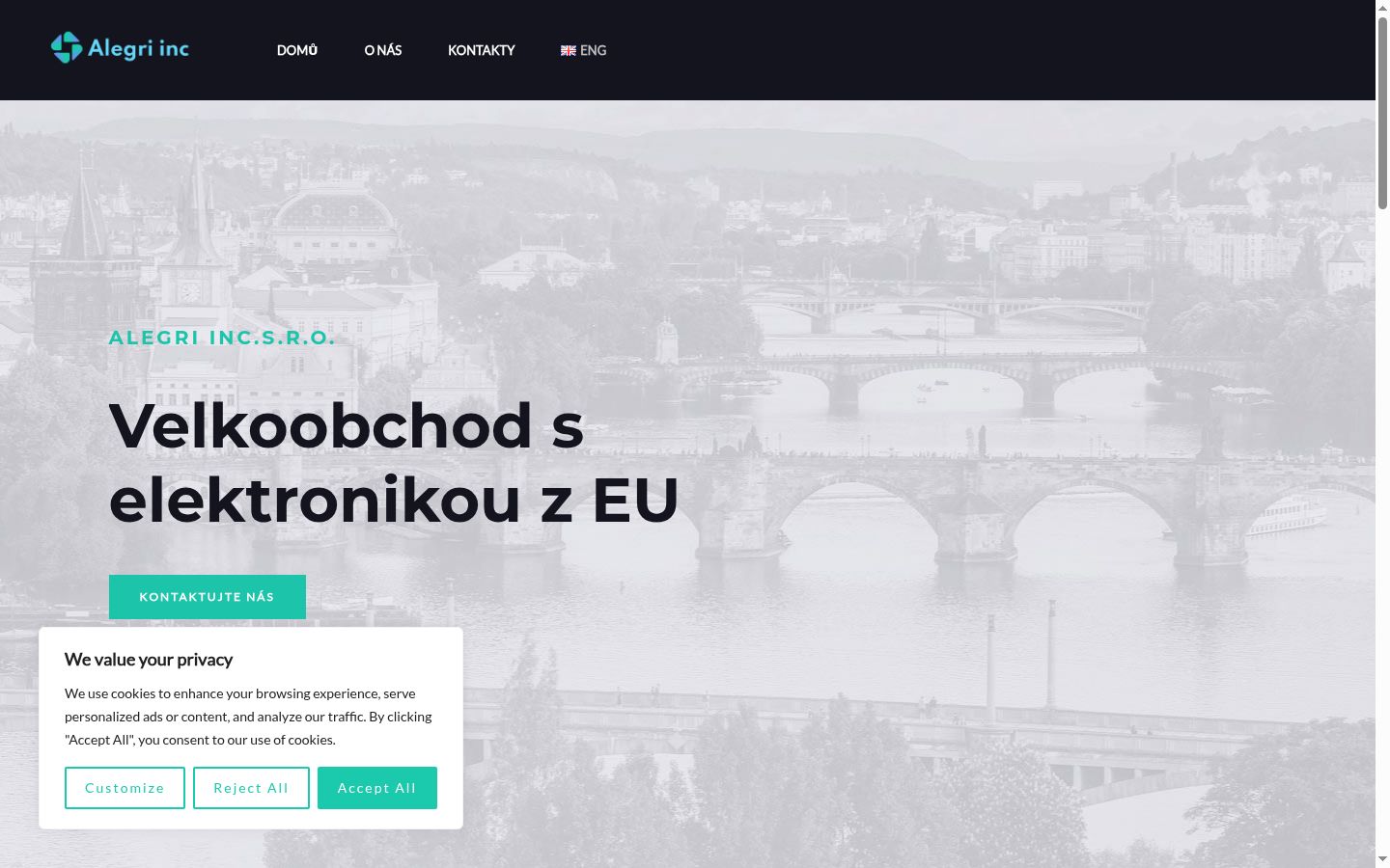 Snímek obrazovky baneru souhlasu zobrazeného před jakoukoli interakcí