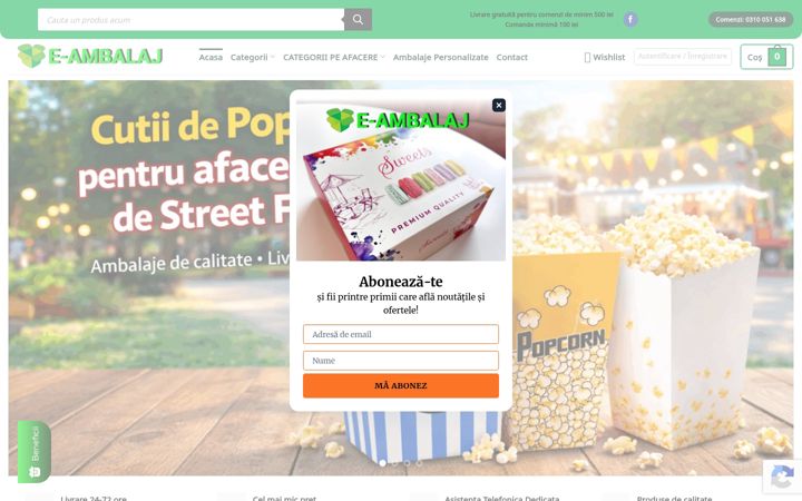 Screenshot ta' e-ambalaj.ro