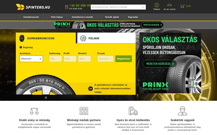 Skjermbilde av e-autogumi.hu
