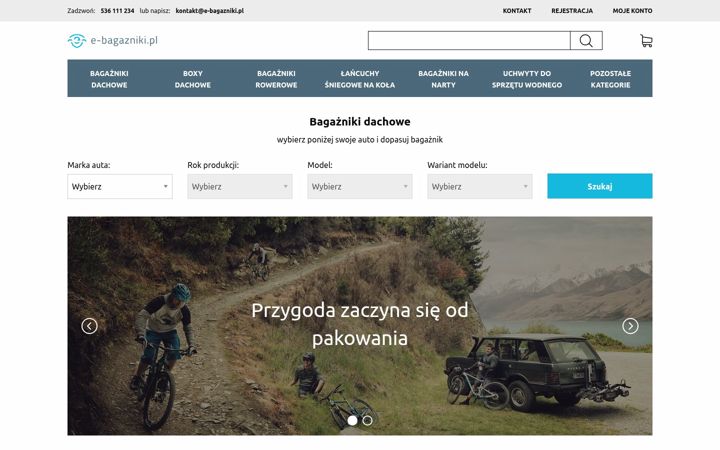 Screenshot ta' e-bagazniki.pl