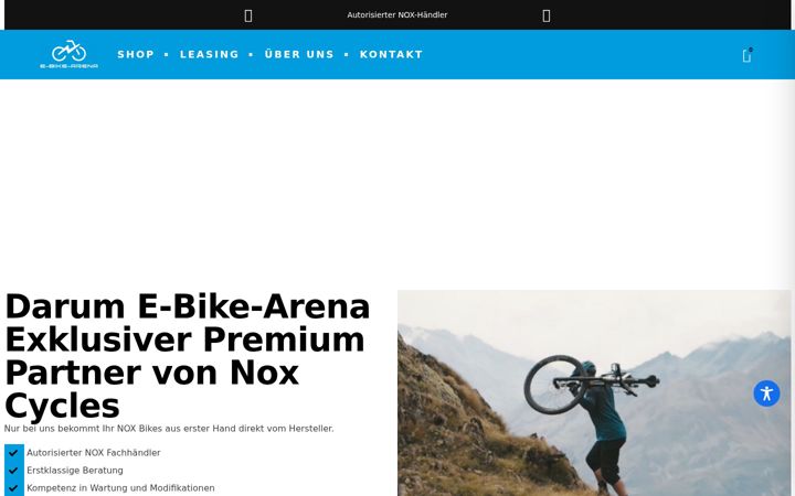 Capture d'écran de e-bike-arena-bad-wiessee.de