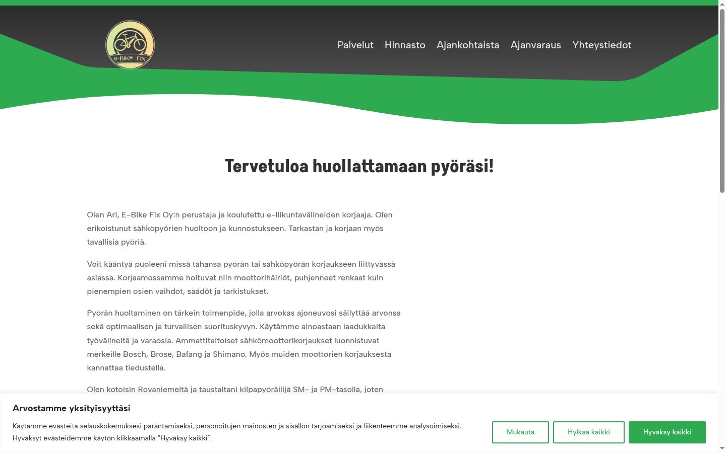 Snímek obrazovky baneru souhlasu zobrazeného před jakoukoli interakcí