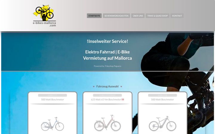 Screenshot of e-bikes-mallorca.com