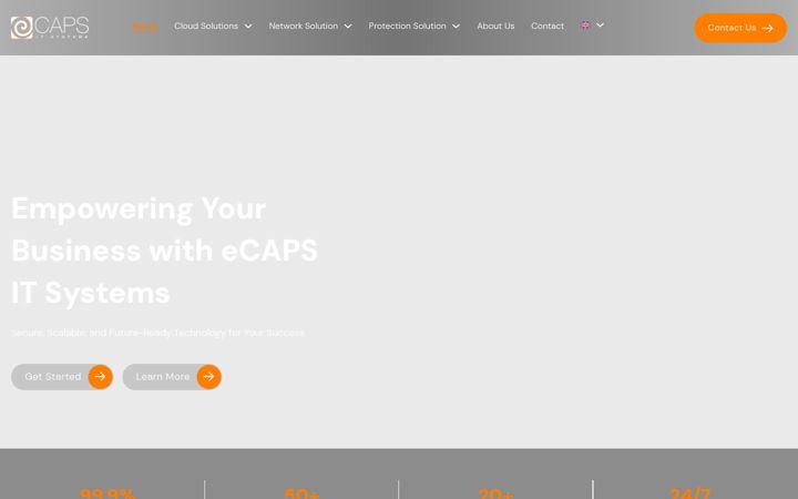 Screenshot of e-caps.net