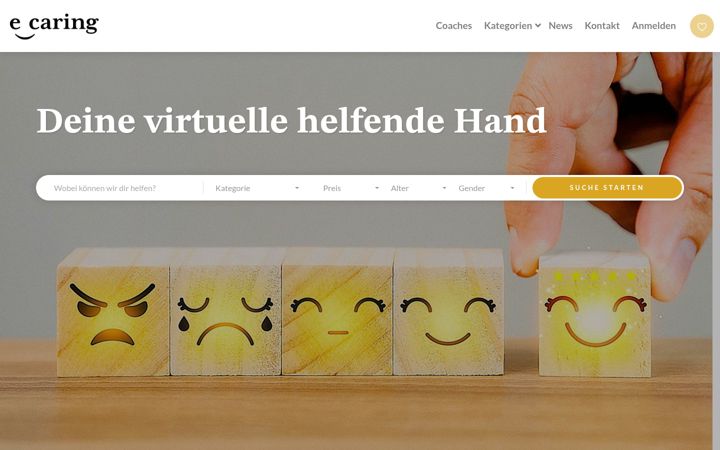 Skärmbild av e-caring.de