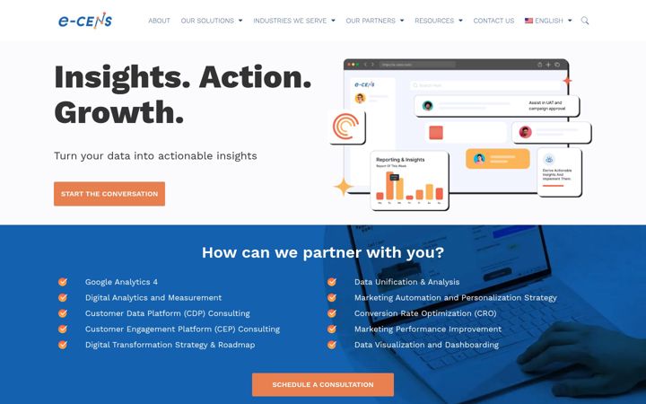Screenshot of e-cens.com