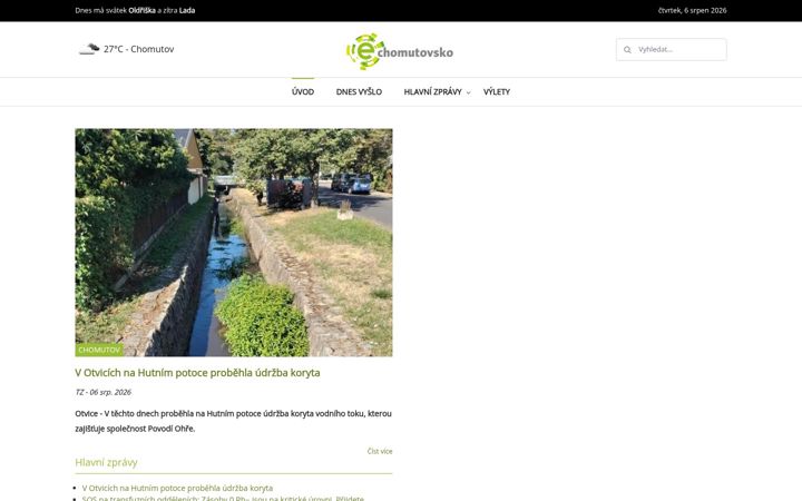 Snímek obrazovky e-chomutovsko.cz