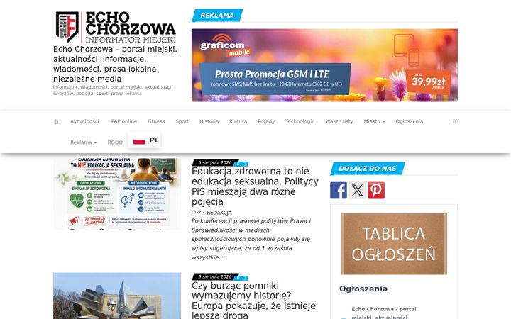 Screenshot of e-chorzow.com