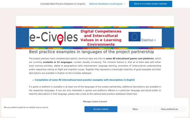 Ekraanipilt saidist e-civeles-databases.eu