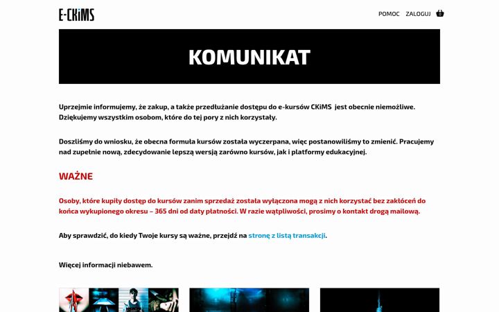 Posnetek zaslona e-ckims.pl