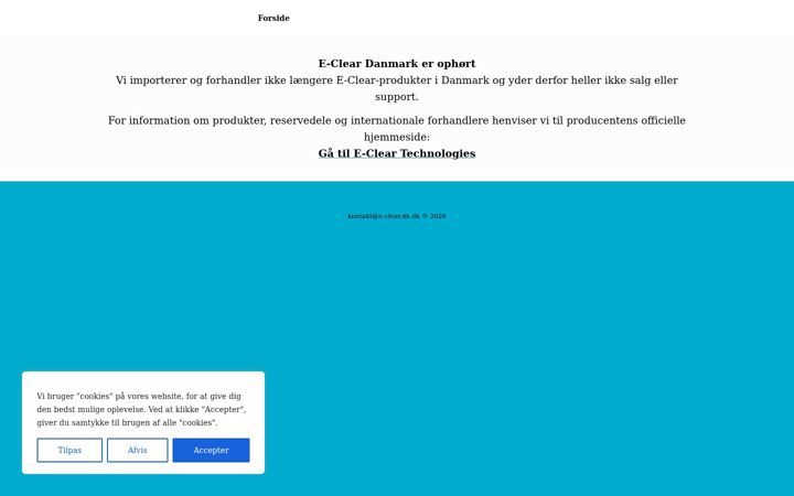 Ekraanipilt saidist e-clear.dk