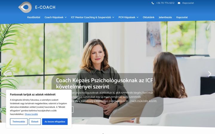 Skärmbild av e-coach.hu
