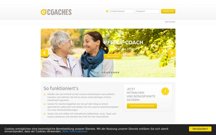 Capture d'écran de e-coaches.de