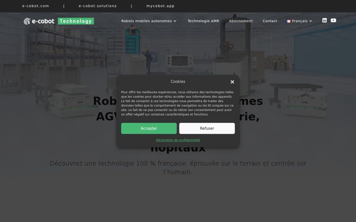 Screenshot of e-cobot.technology