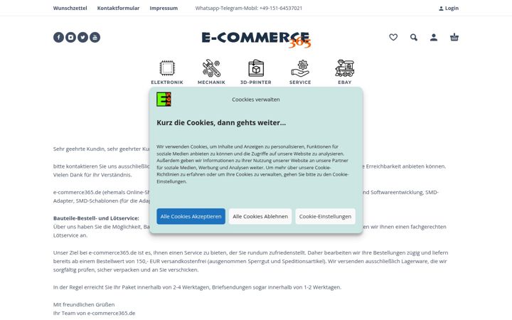 Capture d'écran de e-commerce365.de