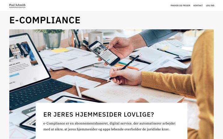 Ekraanipilt saidist e-compliance.dk