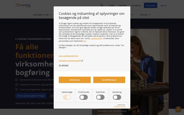 Screenshot of e-conomic.dk