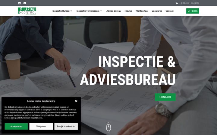Screenshot di e-control-bv.nl