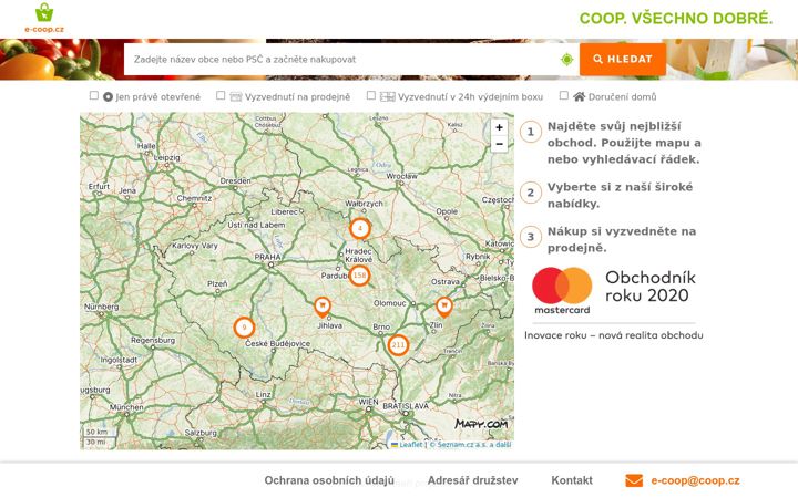 Snímek obrazovky e-coop.cz