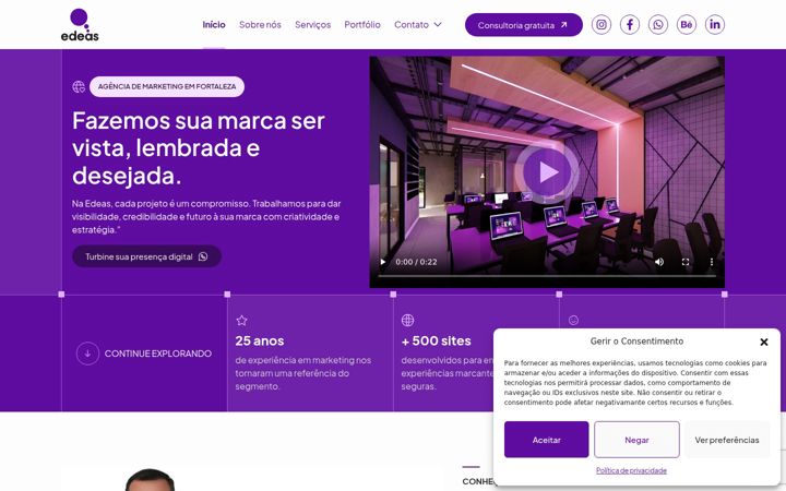 Screenshot stránky e-deas.com.br