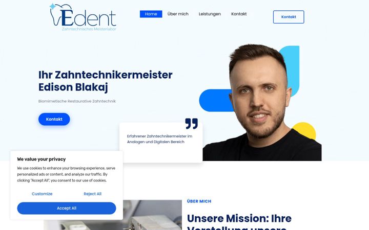 Snímek obrazovky e-dent.at