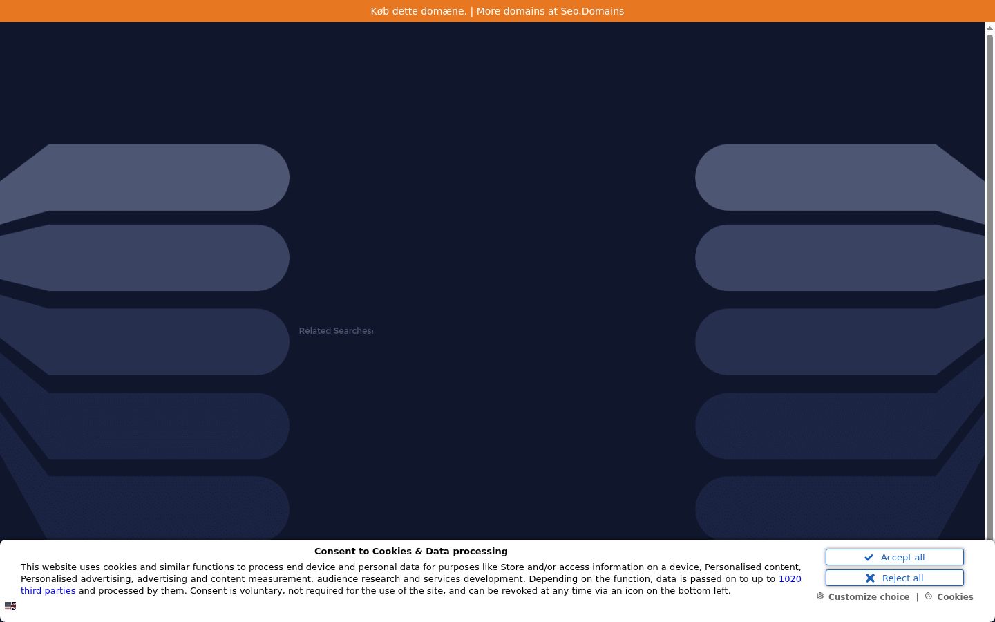 Captura de ecrã do banner de consentimento apresentado antes de qualquer interação