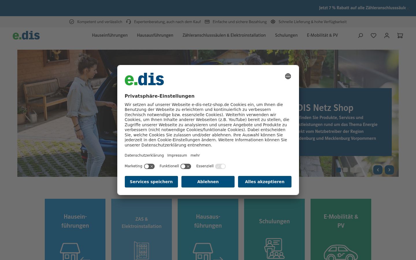 Sutikimo reklamjuostės, rodytos prieš bet kokią sąveiką, ekrano kopija