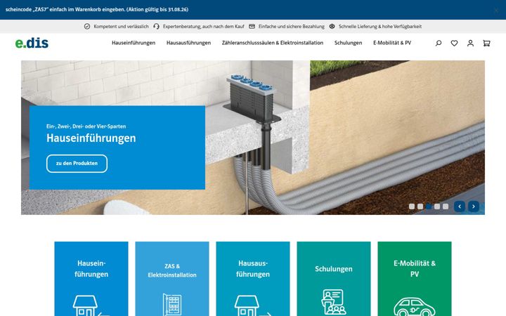 Screenshot of e-dis-netz-shop.de