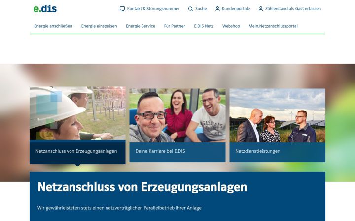 Screenshot of e-dis-netz.de