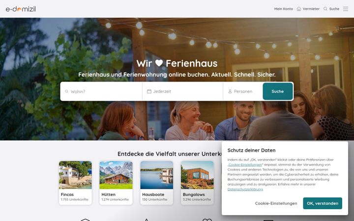 Screenshot of e-domizil.de