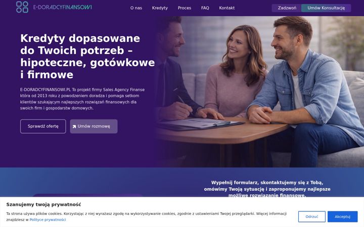 Snímek obrazovky e-doradcyfinansowi.pl
