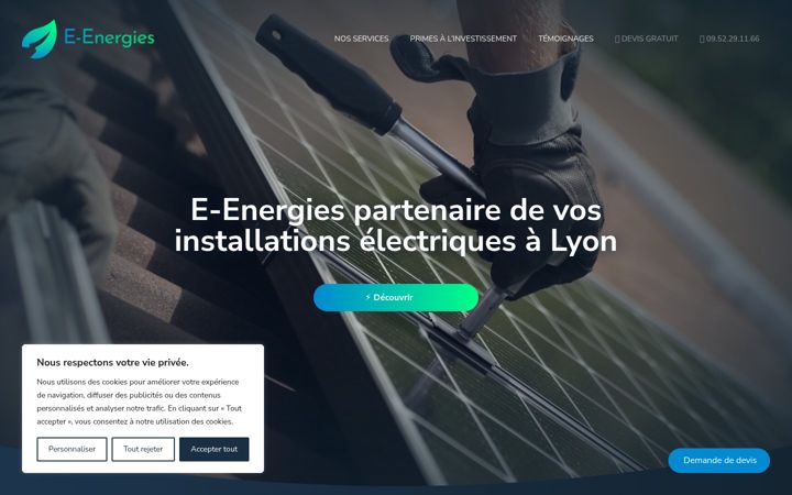 Screenshot of e-energies.fr
