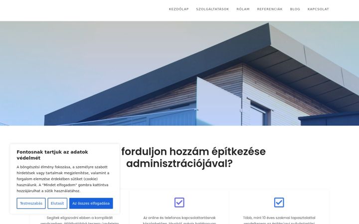 Skärmbild av e-epitesinaplovezetes.hu