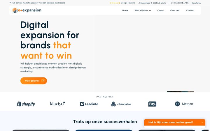 Screenshot di e-expansion.nl