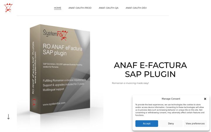 Screenshot of e-factura-ro.com