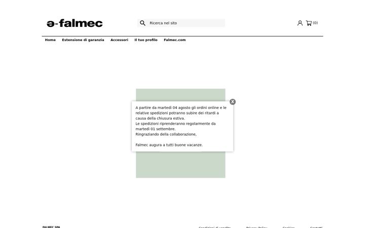 Screenshot of e-falmec.com